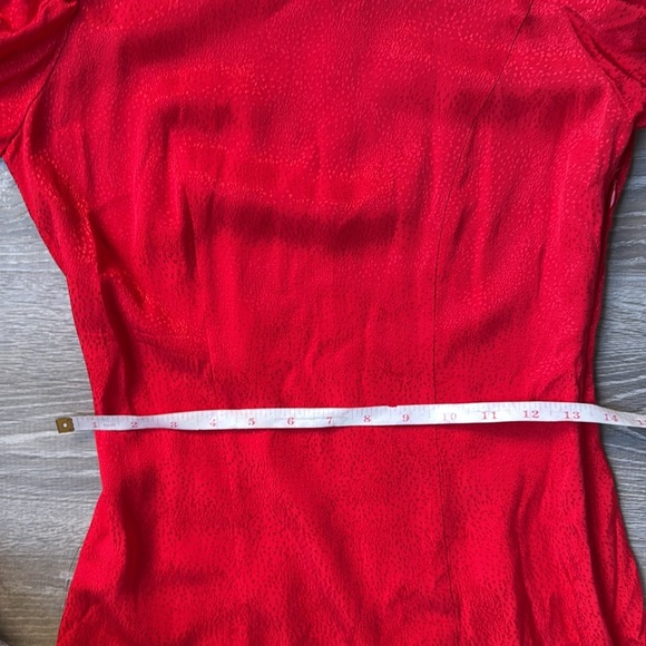 & Other Stories Jacquard Puff Sleeve Midi Dress 2 - Picture 11 of 12